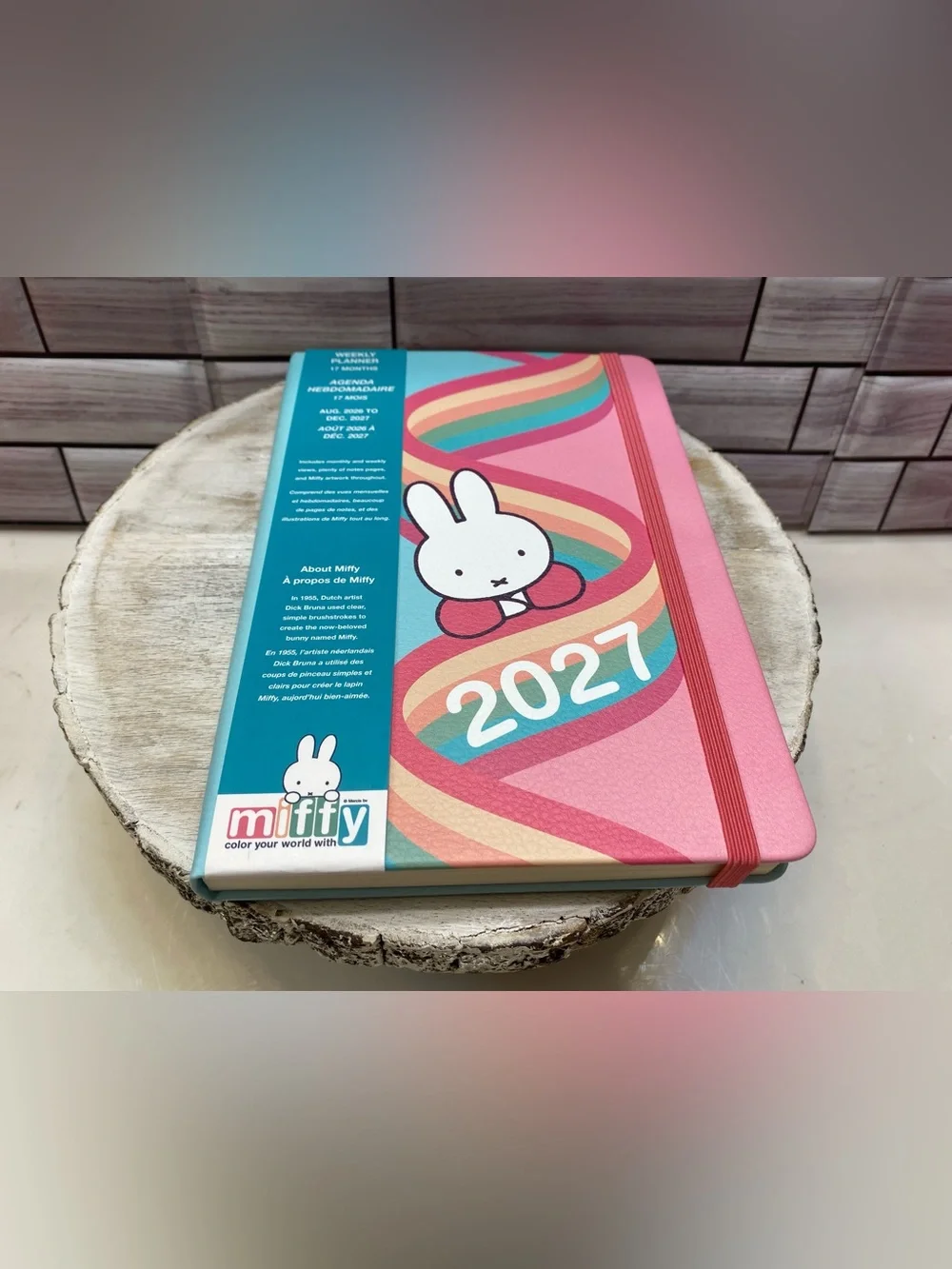Miffy ❤️Monthly 17 months Planner Aug.2026 to Dec.2027 Cognac NEW